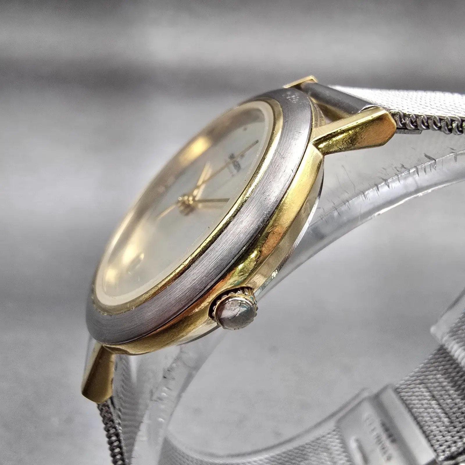 Skagen Denmark Watch Women 28mm Silver Dial Two Tone Date Round 16SGS New Batt2