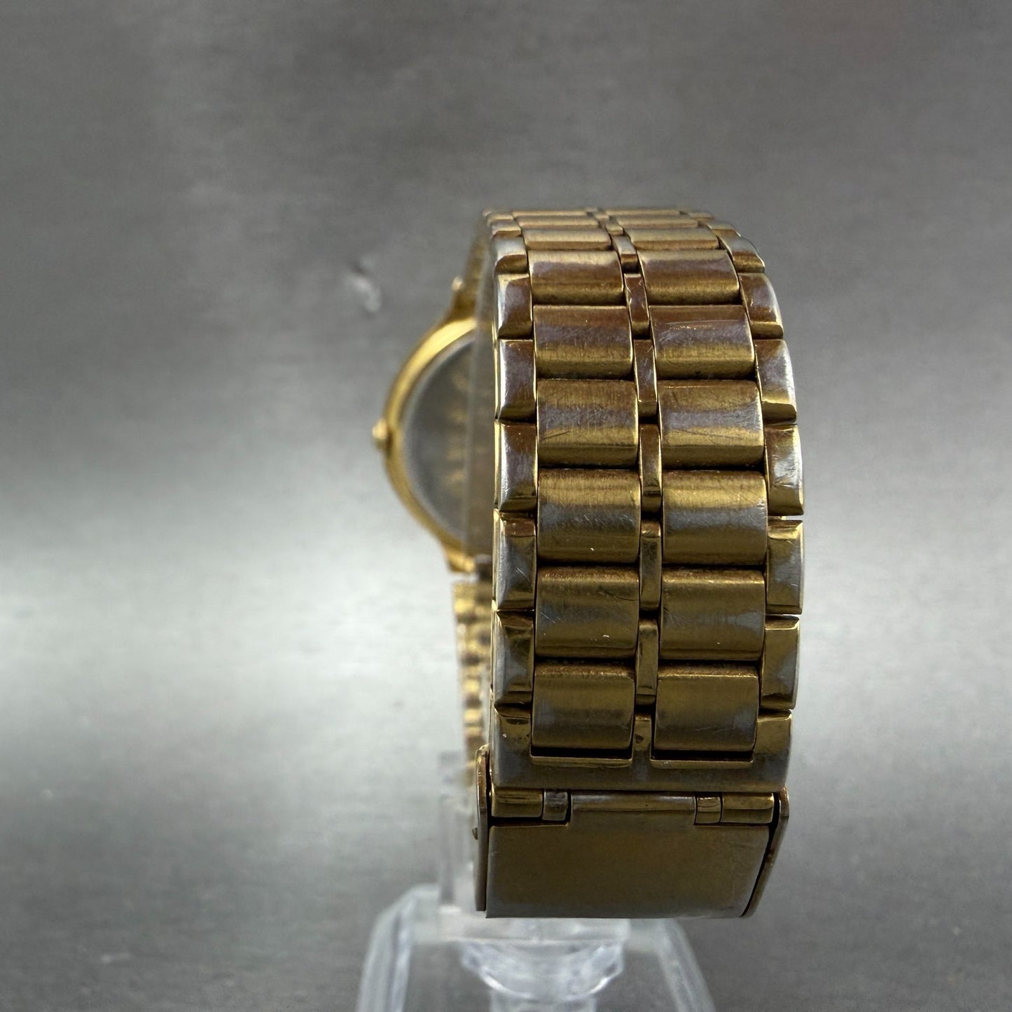 Seiko SX Watch Men 34mm Cream Dial Gold Tone Round Vinatge V701-6K00 New Battery7