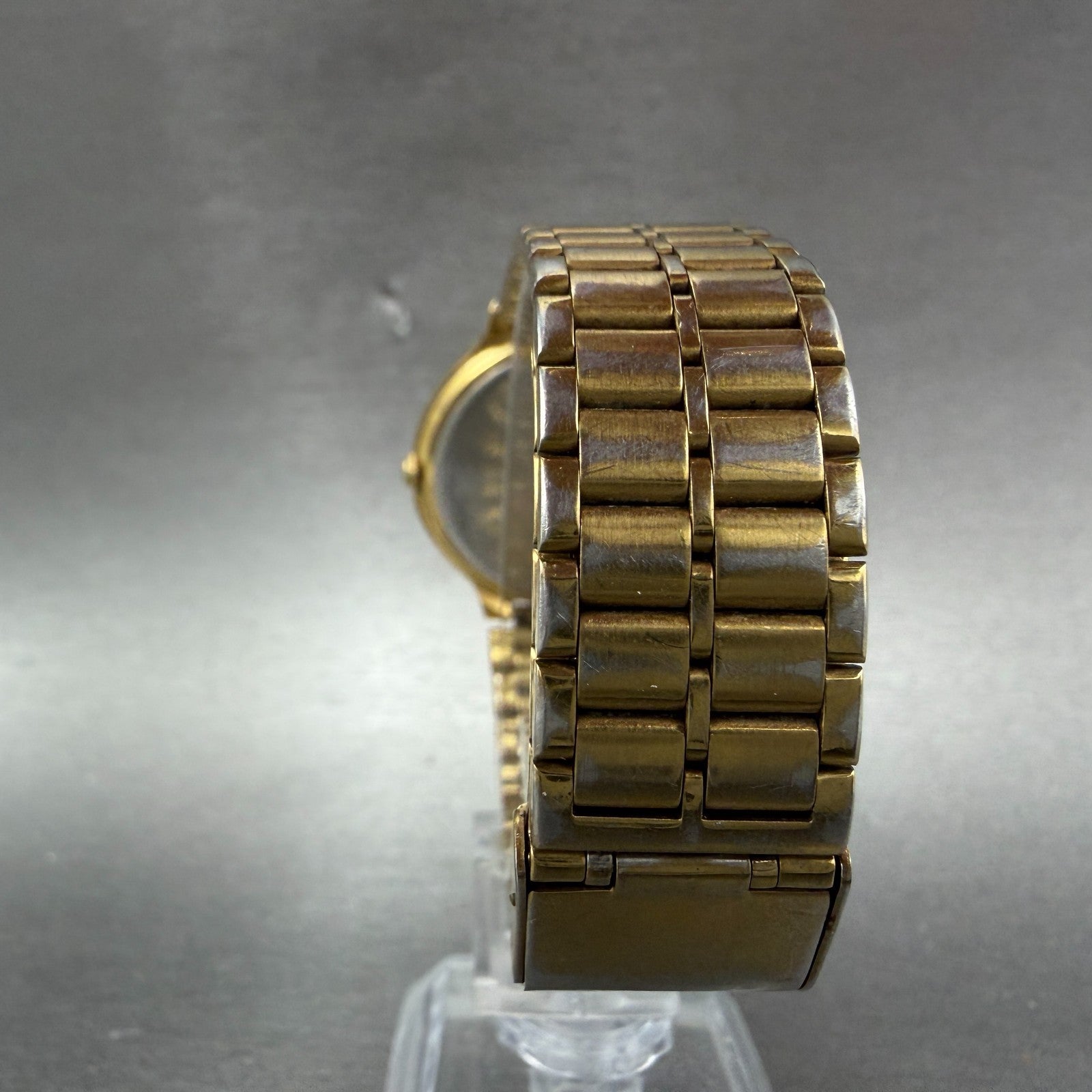 Seiko SX Watch Men 34mm Cream Dial Gold Tone Round Vinatge V701-6K00 New Battery7