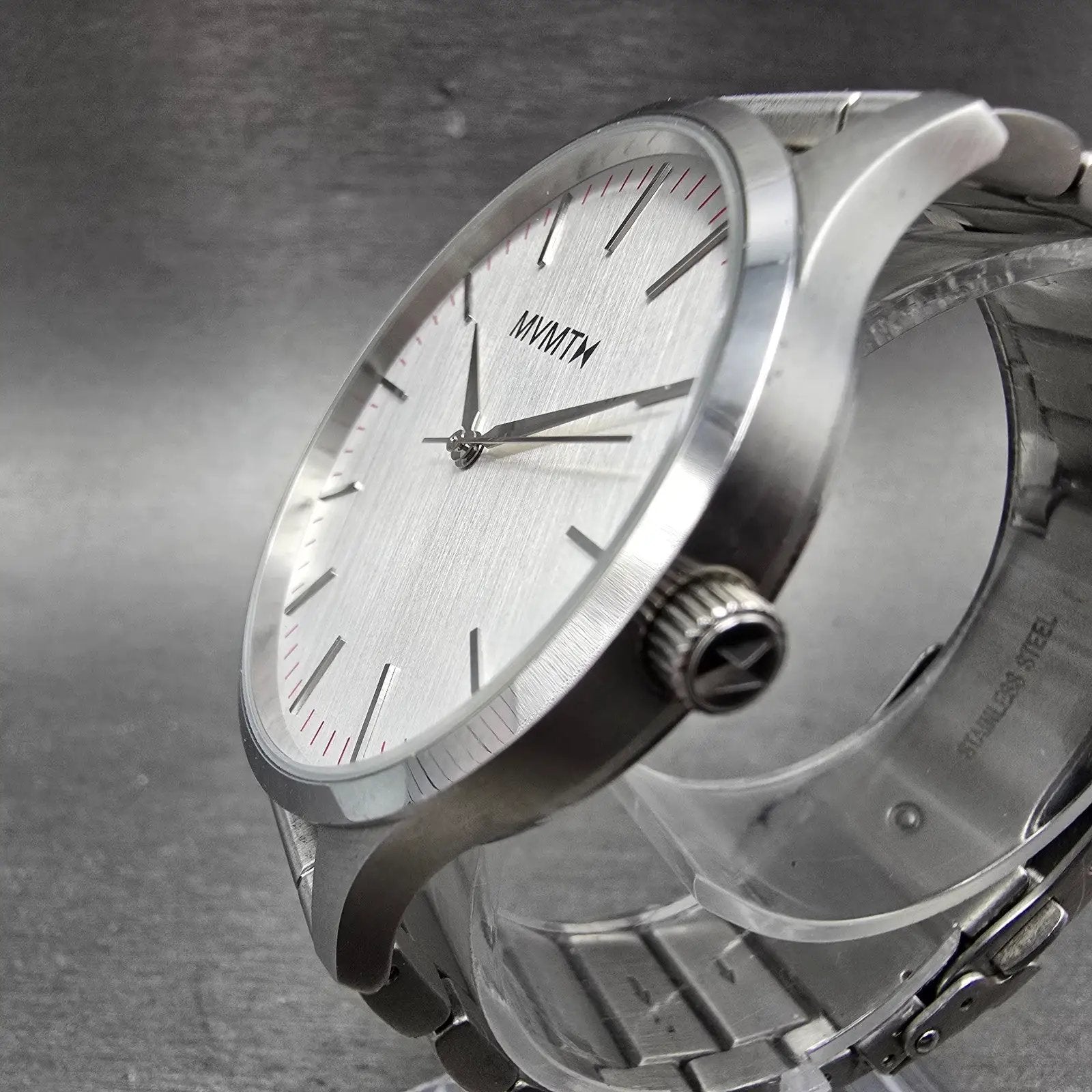 MVMT 40 Series Watch Men 40mm Silver Dial Stainless Steel Bracelet New Battery2