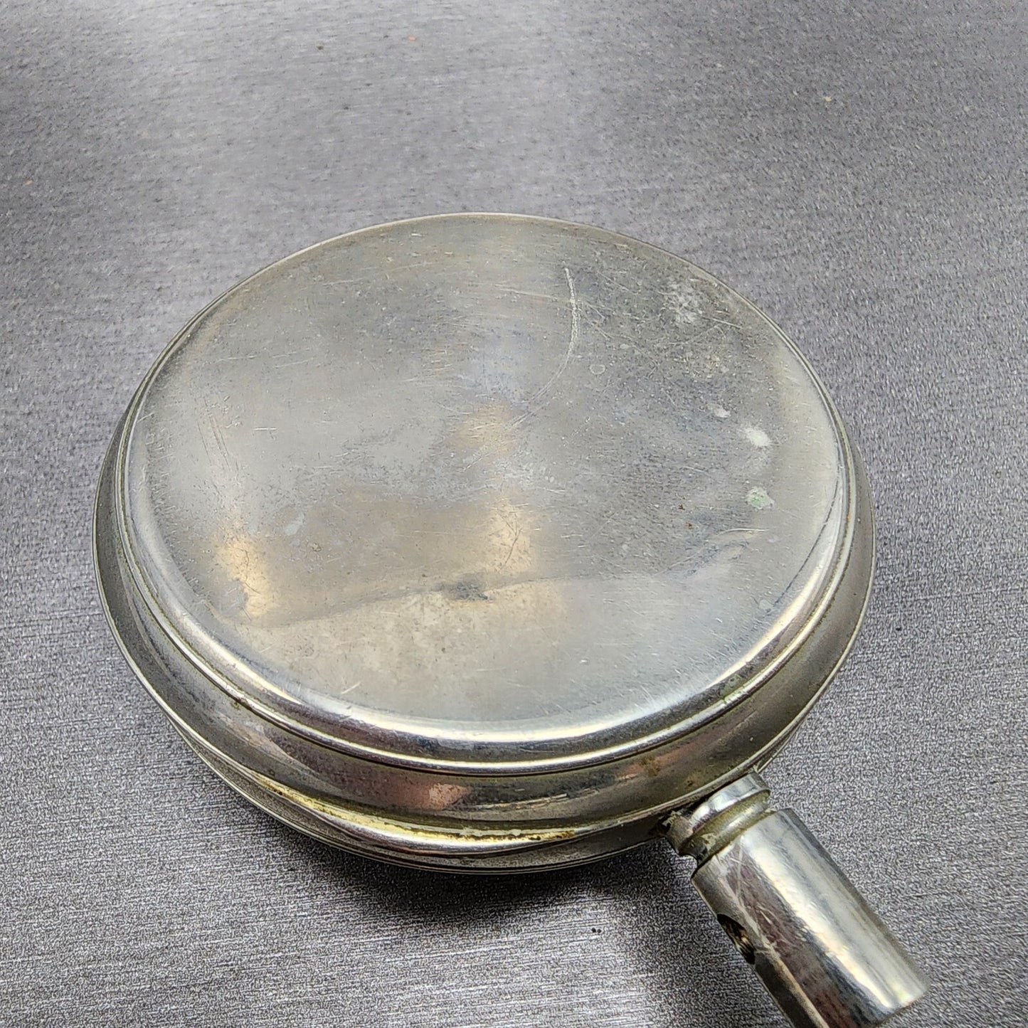 Eterna 8 Days Pocket Watch Men 70mm White Dial Steel Manual Wind PARTS7