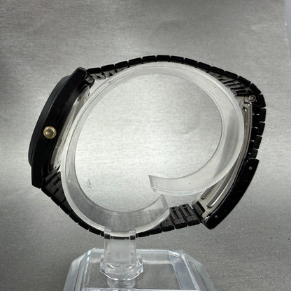 Seiko Pulsar Watch Men 36mm Black Dial Black Tone Daydate Y113-7039 New Battery6