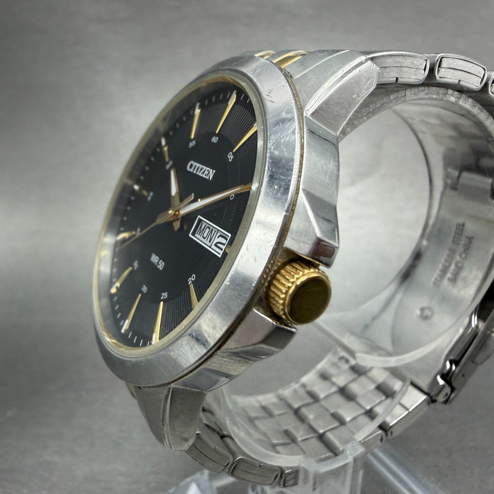 Citizen Watch Men 41mm Black Dial Two Tone Daydate Round 1502-S097843 New Batt2