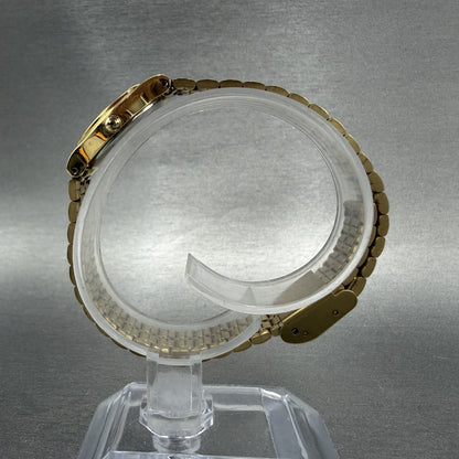Seiko Watch Women 17mm White Dial Gold Tone Oval V4015109 New Battery VTG BAC6