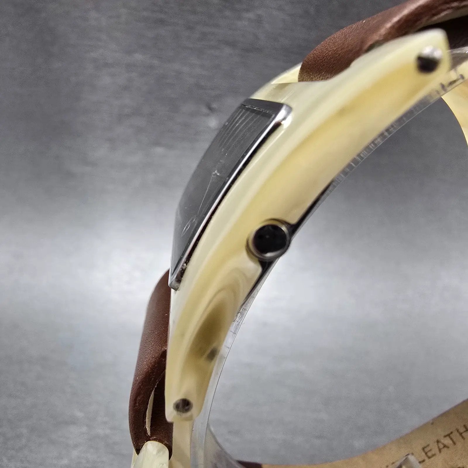 Michael Kors Watch Women 36mm Brown Dial Tan Tone Rectangle MK-4001 New Battery2