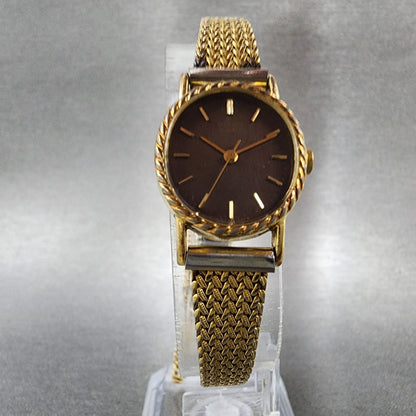 Seiko Watch Women 19mm Brown Dial Gold Tone 14215510 New Battery5
