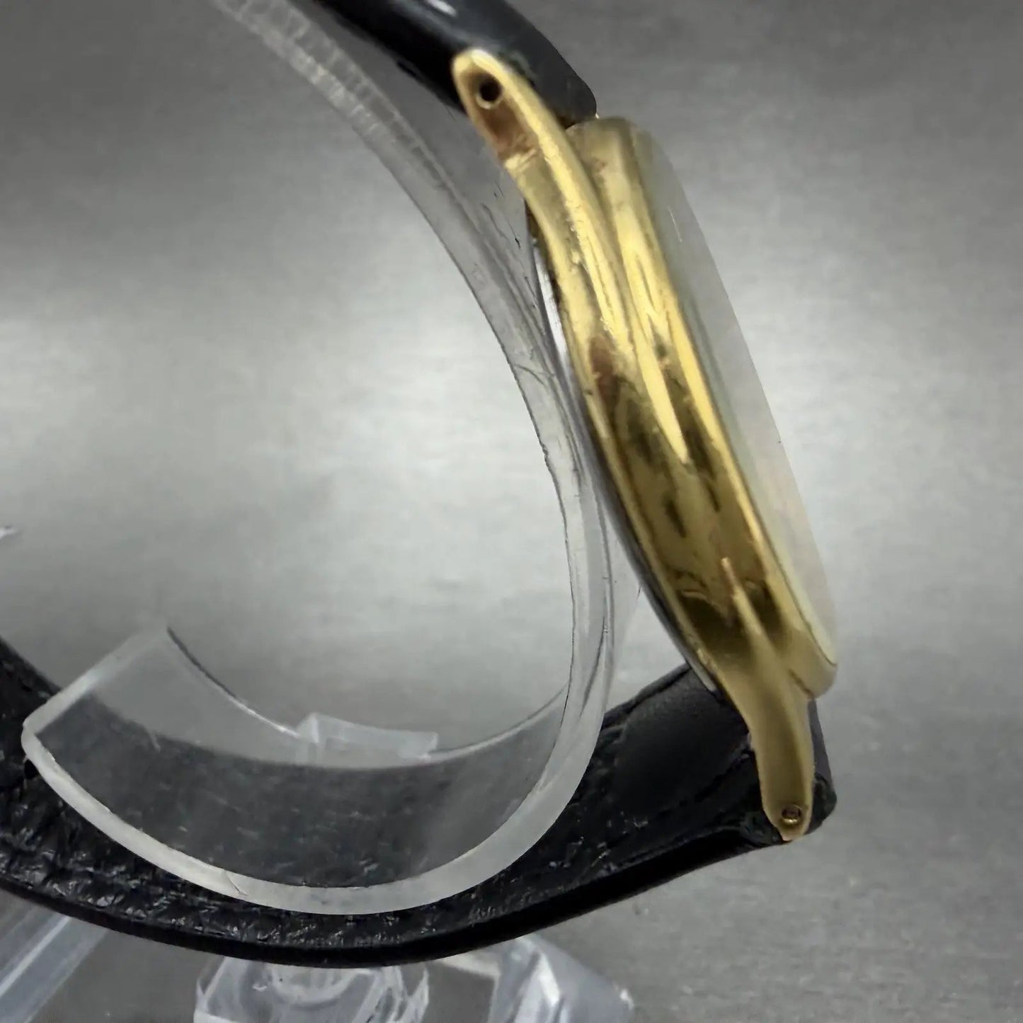 Seiko Watch Men 32mm Champagne Dial Gold Tone Round  8620-0019 New Battery VTG3