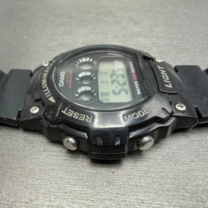 Casio Illuminator W-214HC Watch Men 45mm Black Alarm Chrono Digital New Battery5