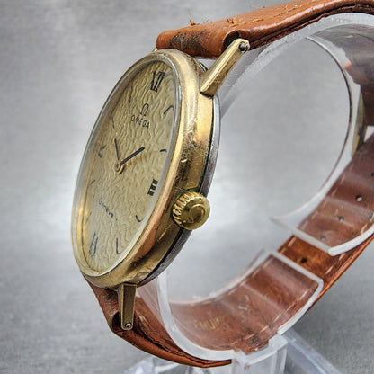 Omega Geneve Watch Women 26mm Gold Dial Gold Plated Manual Wind cal 625 PARTS3
