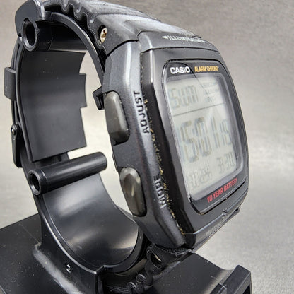 Casio W96H Watch Men 35mm Digital Black Tone Alarm Chrono Rectangle New Battery3