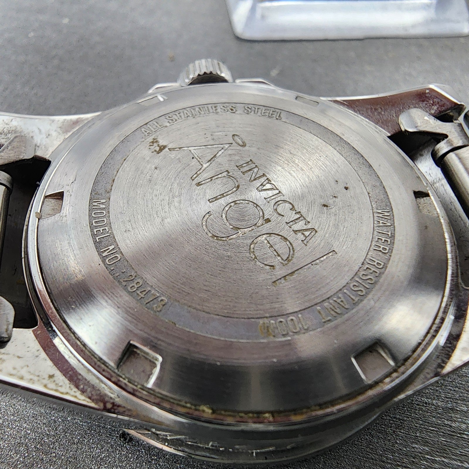 Invicta Angel Watch Women 35mm Silver Dial Steel Crystal Accents Daydate New Bat9