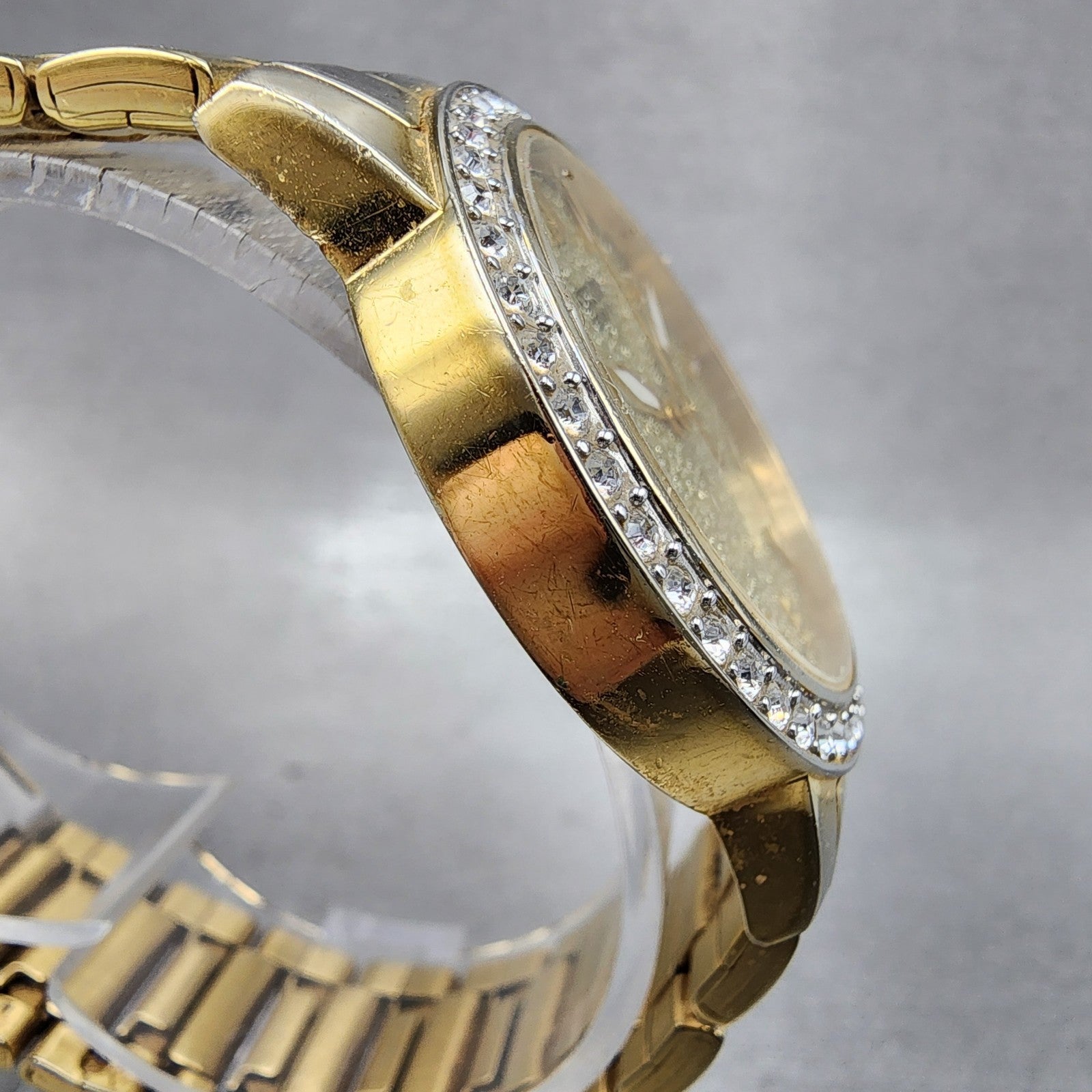 Citizen Watch Women 35mm Gold Dial Gold Tone Round EL302257P New Battery3