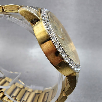 Citizen Watch Women 35mm Gold Dial Gold Tone Round EL302257P New Battery3
