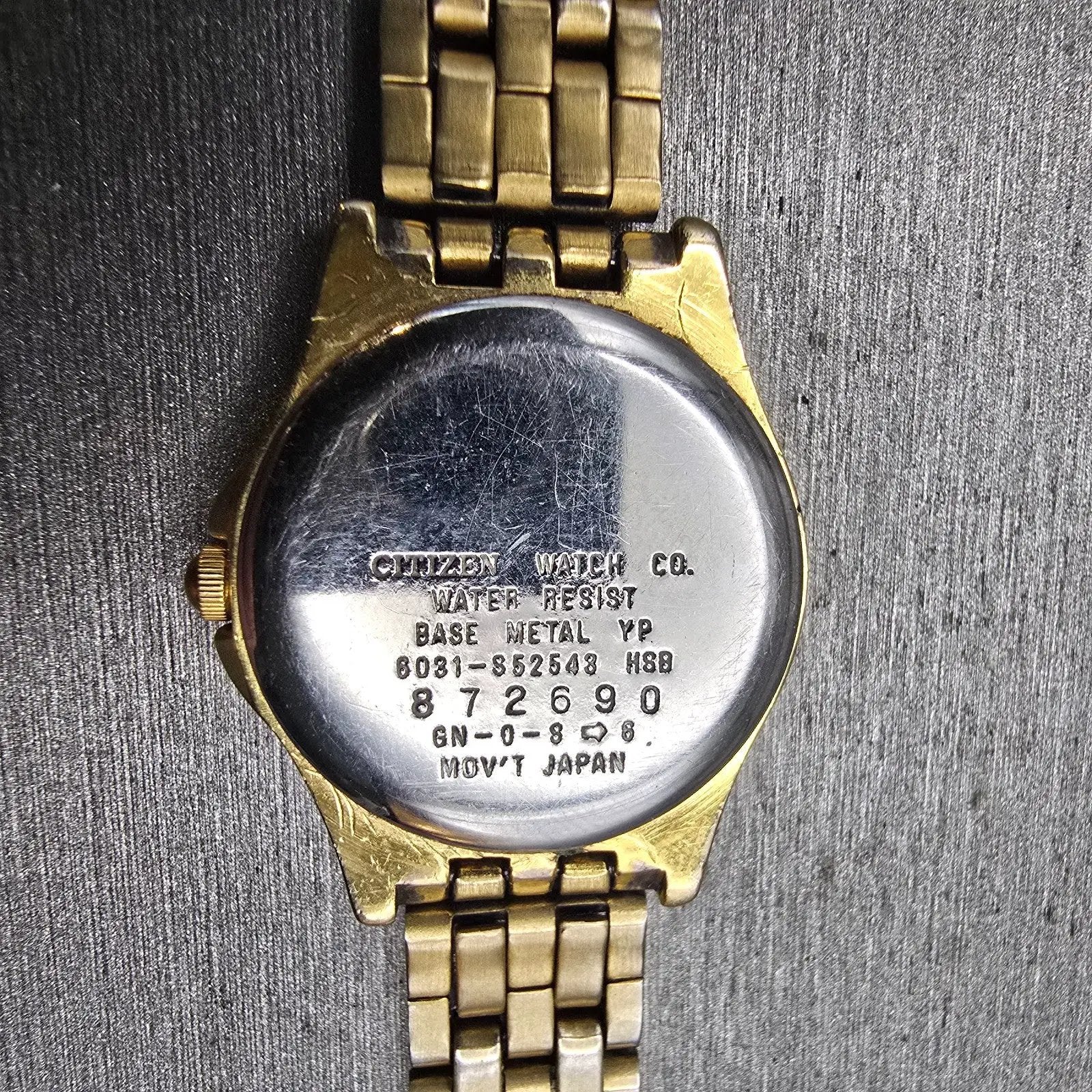 Citizen Watch Women 24mm MOP Dial Gold Tone Round 8031-S52543 New Battery VTG10