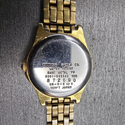 Citizen Watch Women 24mm MOP Dial Gold Tone Round 8031-S52543 New Battery VTG10