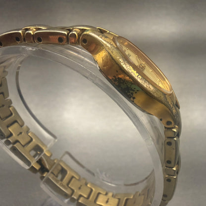 Seiko Watch Women 17mm Champagne Dial Gold Tone Oval 1N01-0CS0 New Battery3