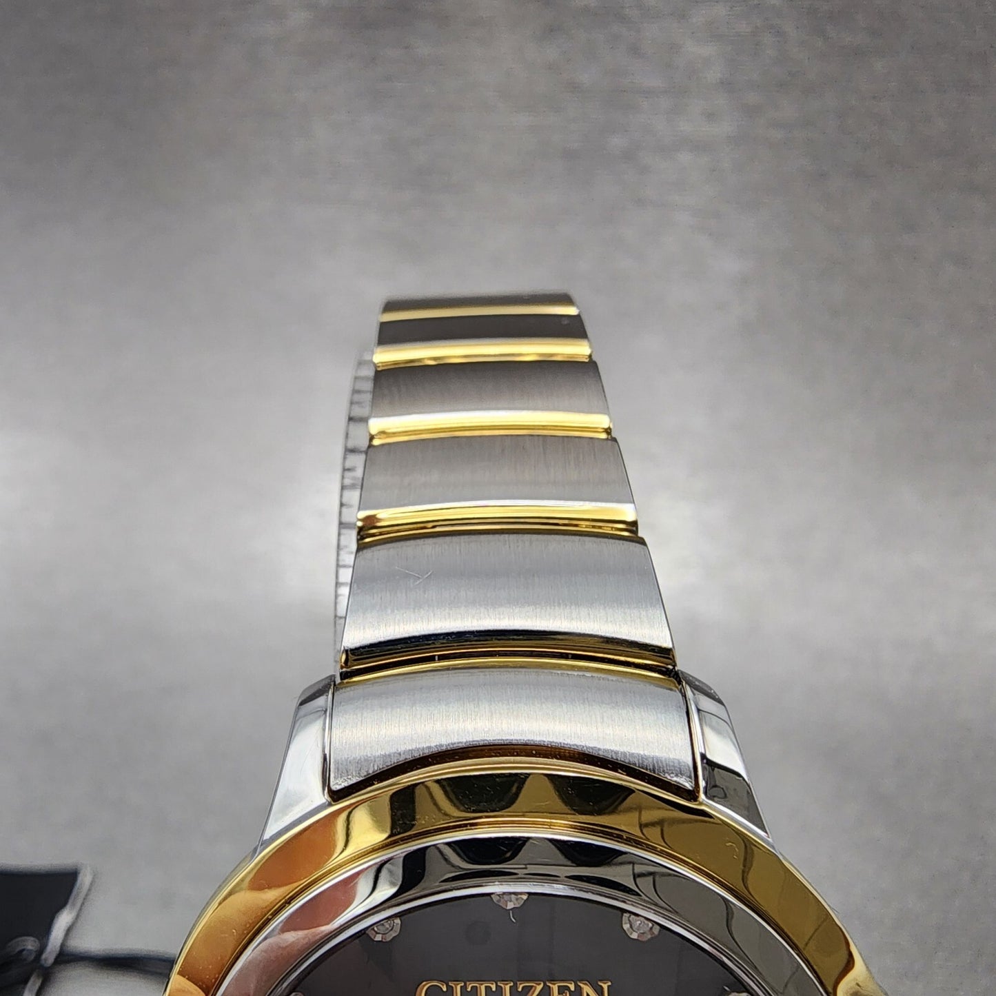 Citizen EcoDrive L Ceci Watch Women 32mm Black Dial Two Tone Diamond Runs4