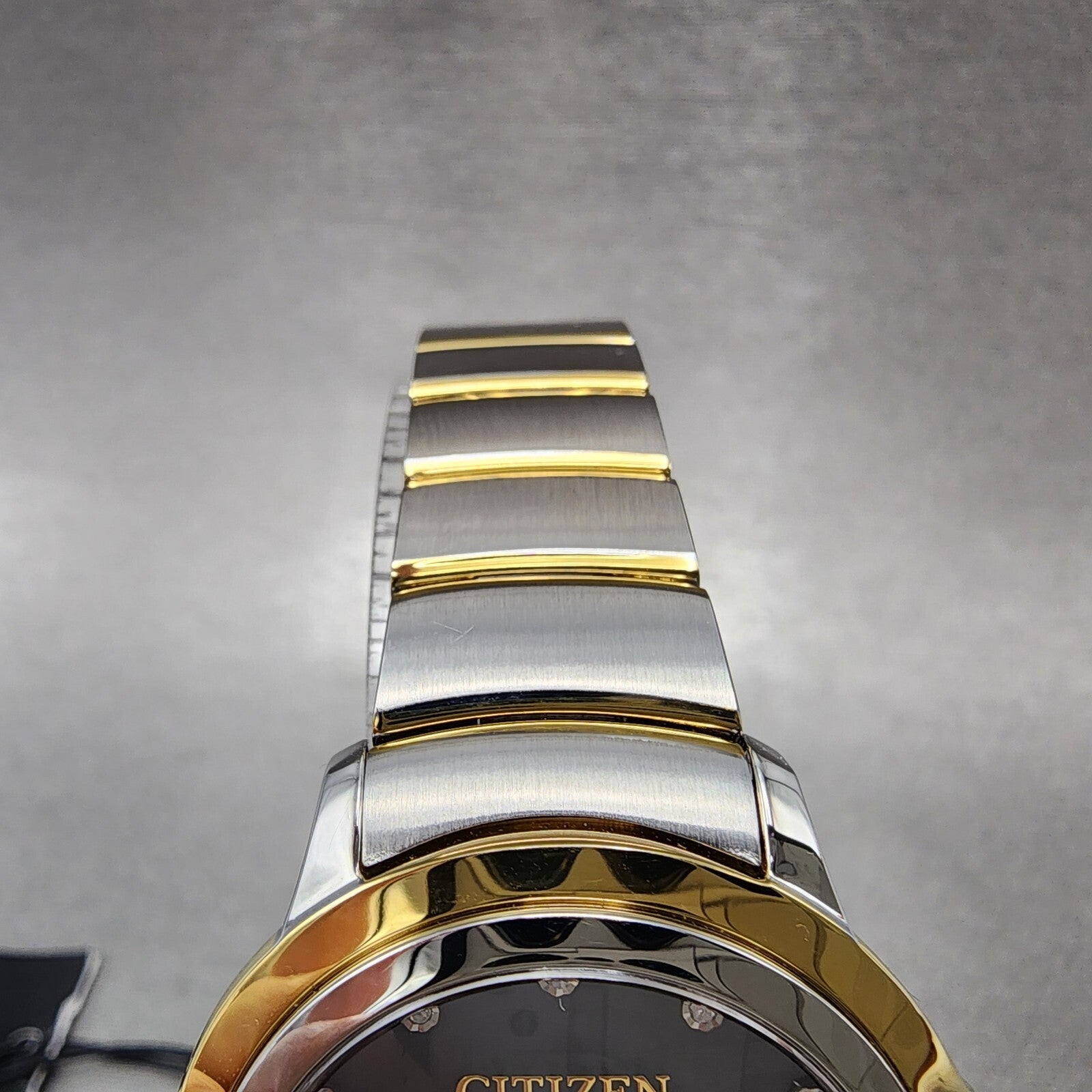 Citizen EcoDrive L Ceci Watch Women 32mm Black Dial Two Tone Diamond Runs4