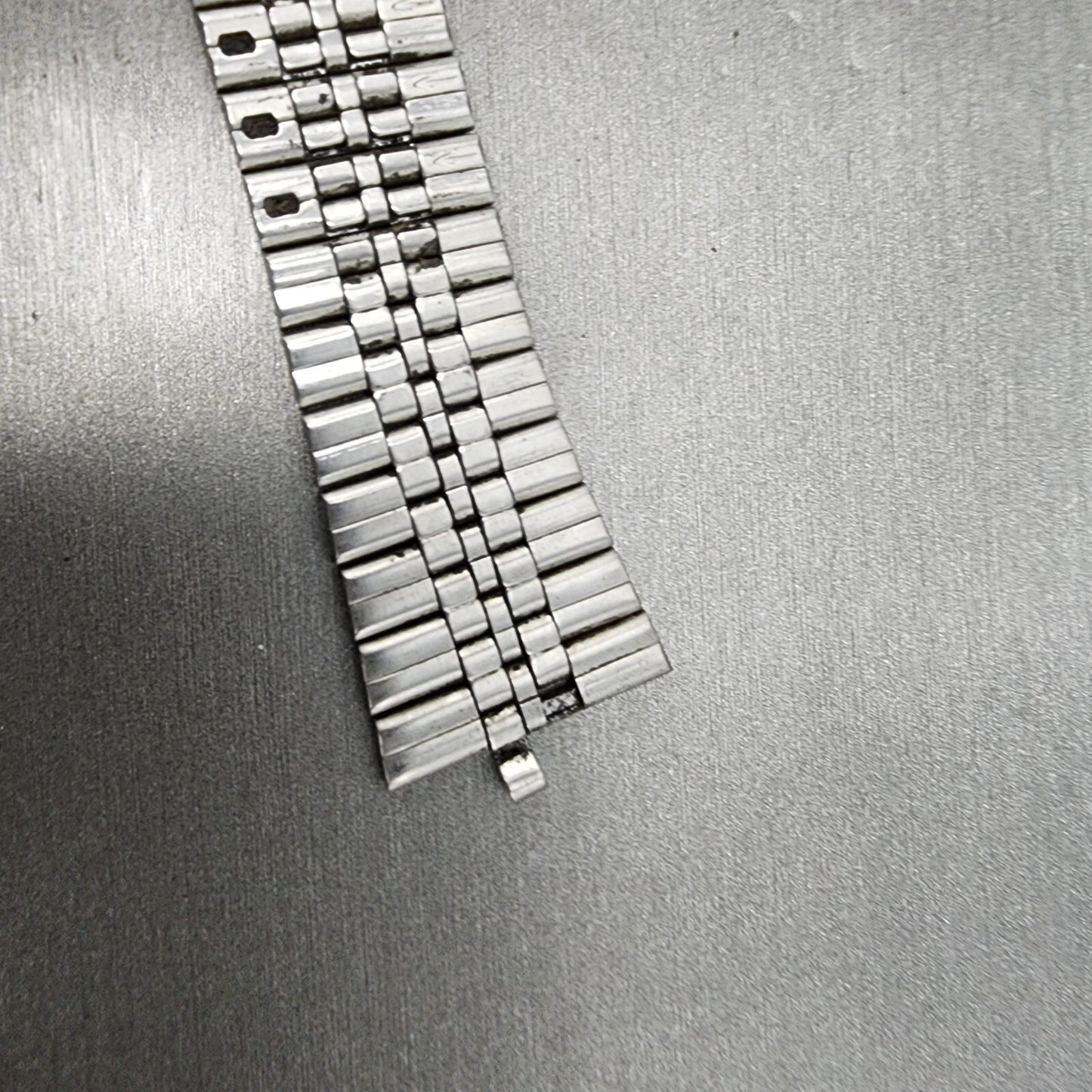 VTG Seiko Watch Bracelet 20mm Stainless Steel 5 Link Tri Folding Clasp no endlin6