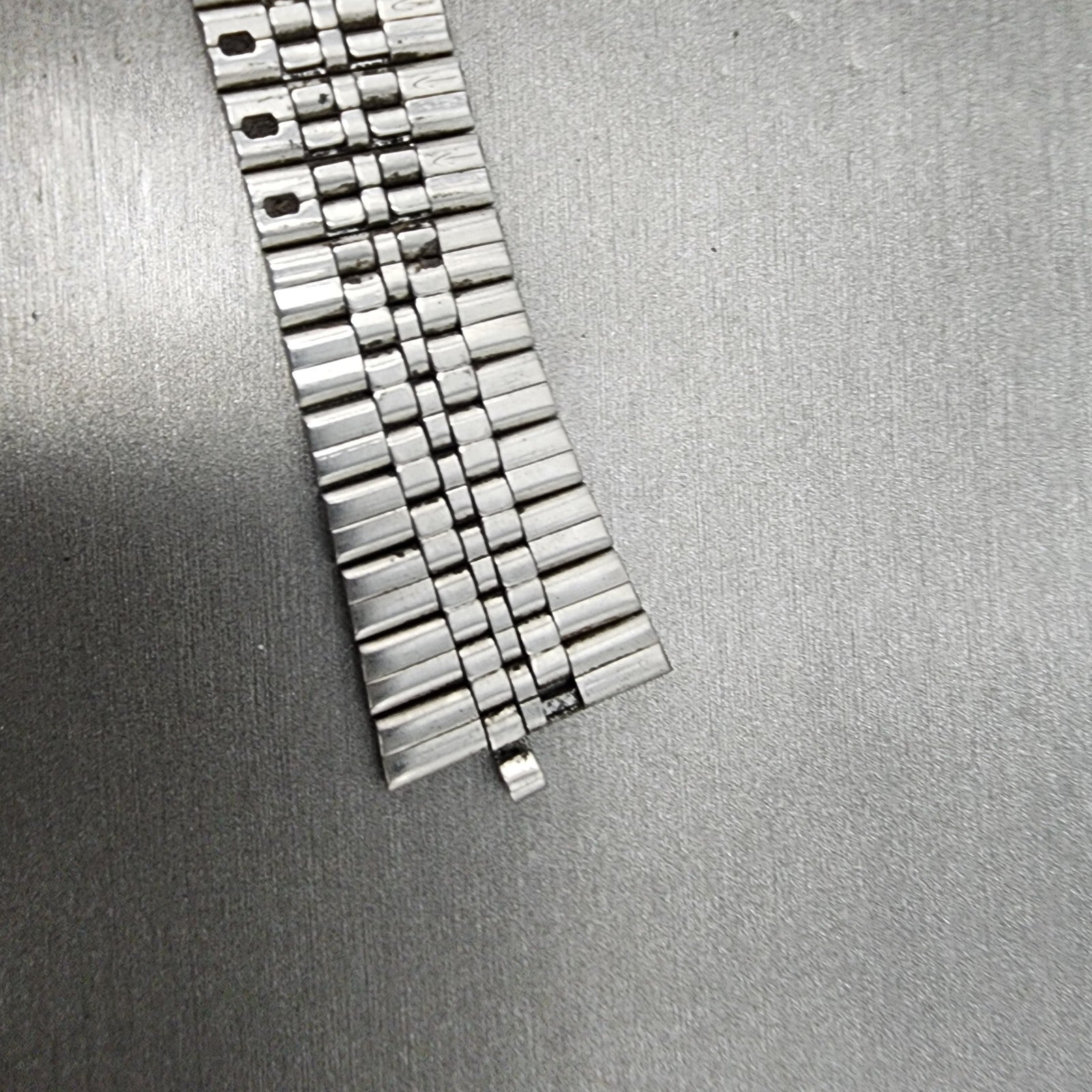 VTG Seiko Watch Bracelet 20mm Stainless Steel 5 Link Tri Folding Clasp no endlin6