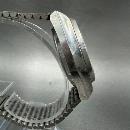 Seiko QZ Watch Men 37mm Silver Dial Silver Tone READ!!! Daydate 0923-8060 NewBat3
