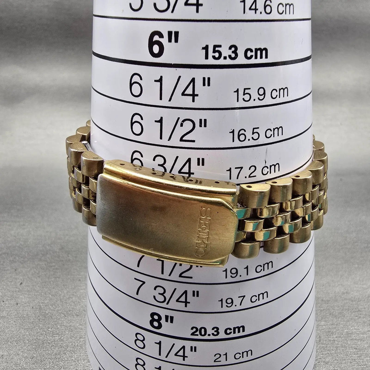 Seiko President Watch Men 36mm Black Dial Gold Tone Daydate 7N43-8111 New Batt9