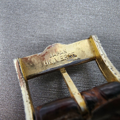 Universal Geneve Watch Men 32mm Gold Dial Gold Tone Manual Wind Runs 542136