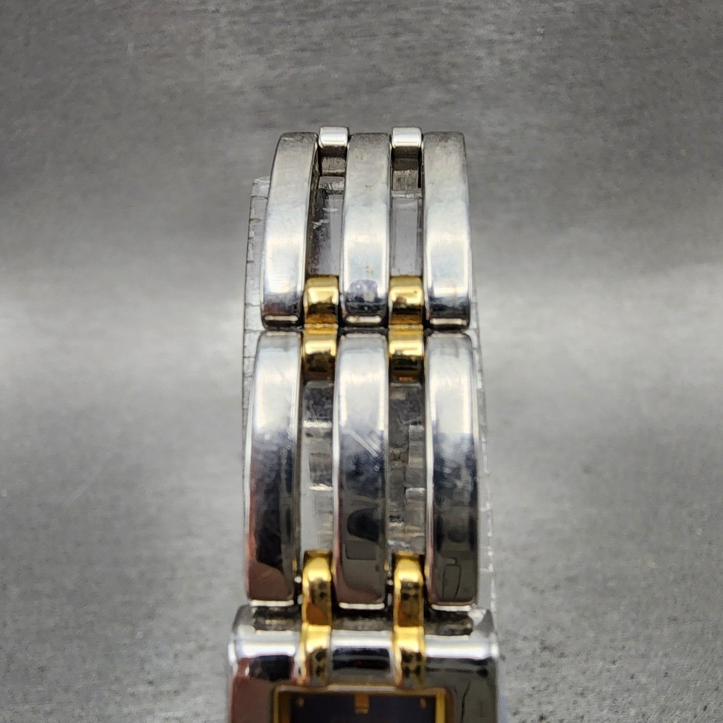 Citizen Elegance Tank Watch Women 15mm Blue Dial Two Tone Rectangle New Battery4