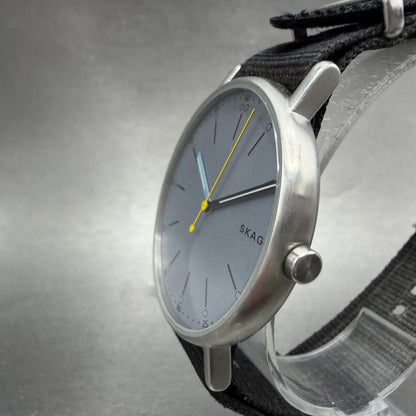 Skagen Signatur Watch Men 40mm Gray Dial Steel Round SKW6373 New Battery3