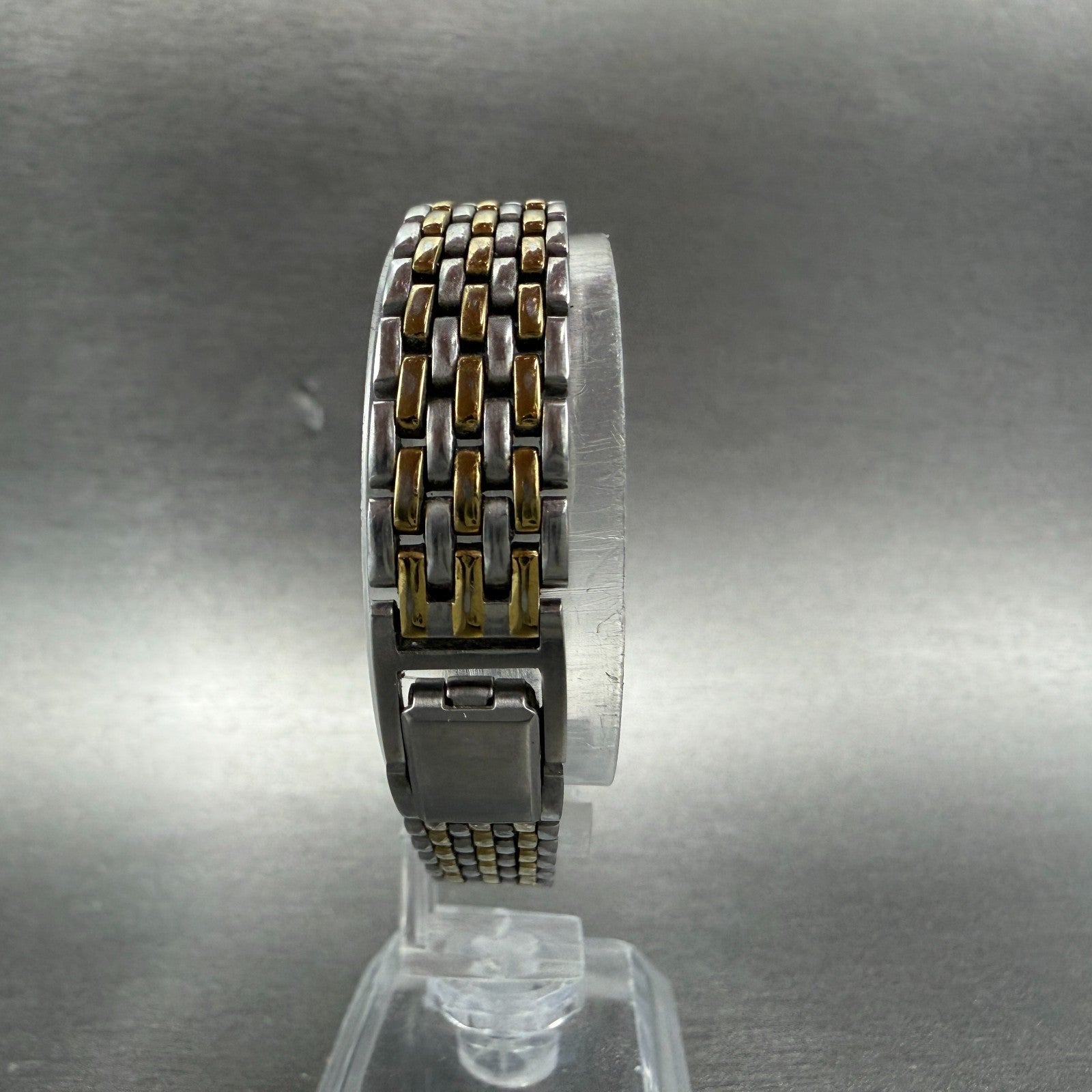 Seiko Pulsar Tank Watch Women 20mm White Dial Two Tone VX51-X424 New Battery7
