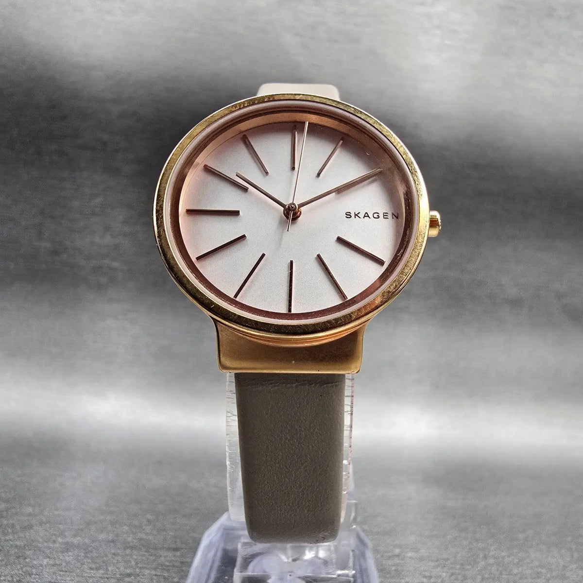 Skagen Ancher Watch Women 30mm White Dial Rose Gold Round SKW2481 New Battery5