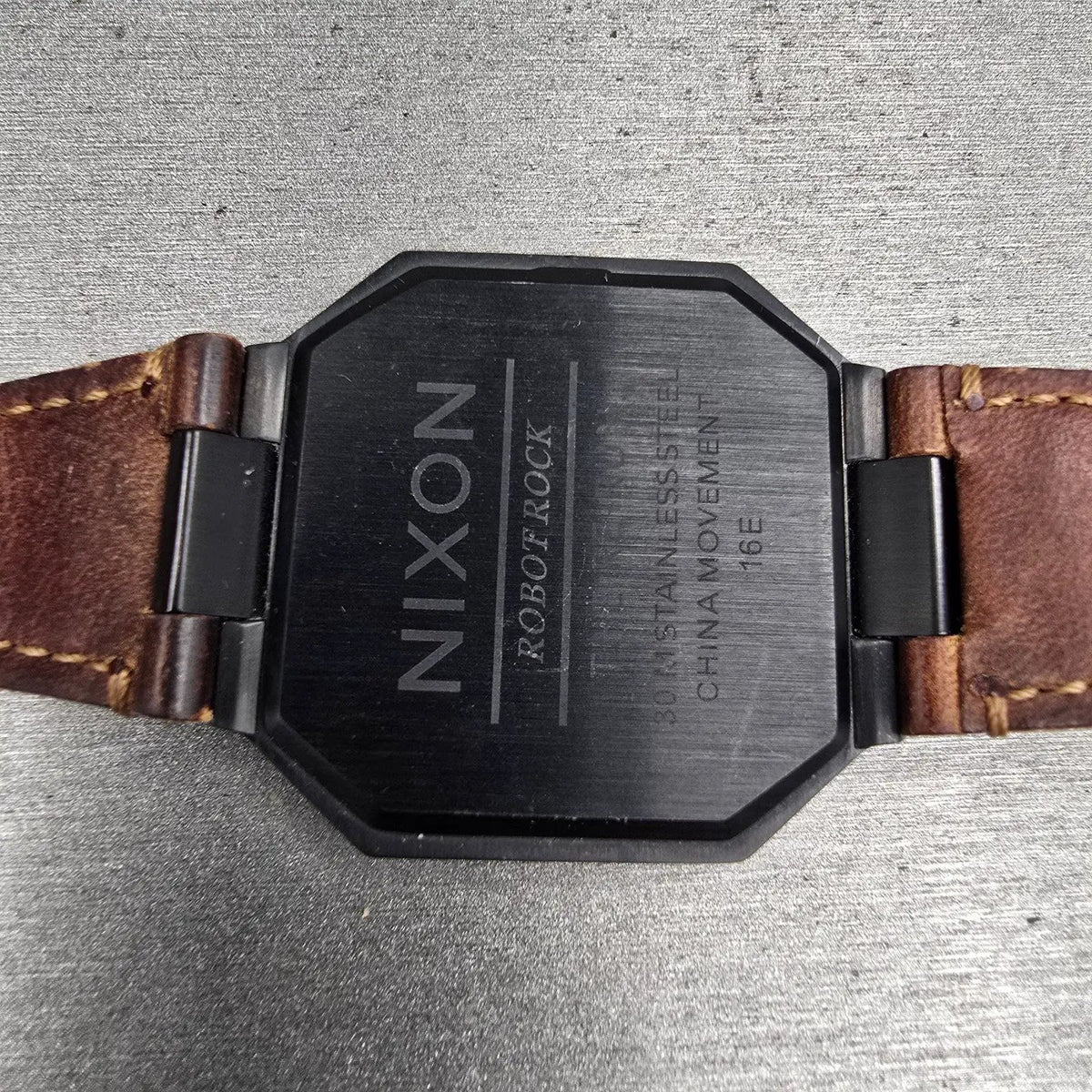 Nixon Re-Run Digital Watch Men 38mm Black Chronograph Alarm New Battery10