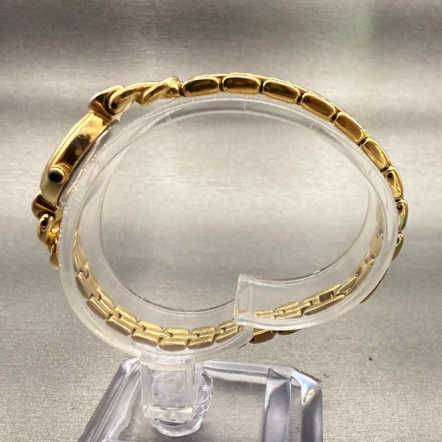 Citizen Elegance Watch Women 16mm Black Dial Gold Tone Oval 3220-326814 New Batt6