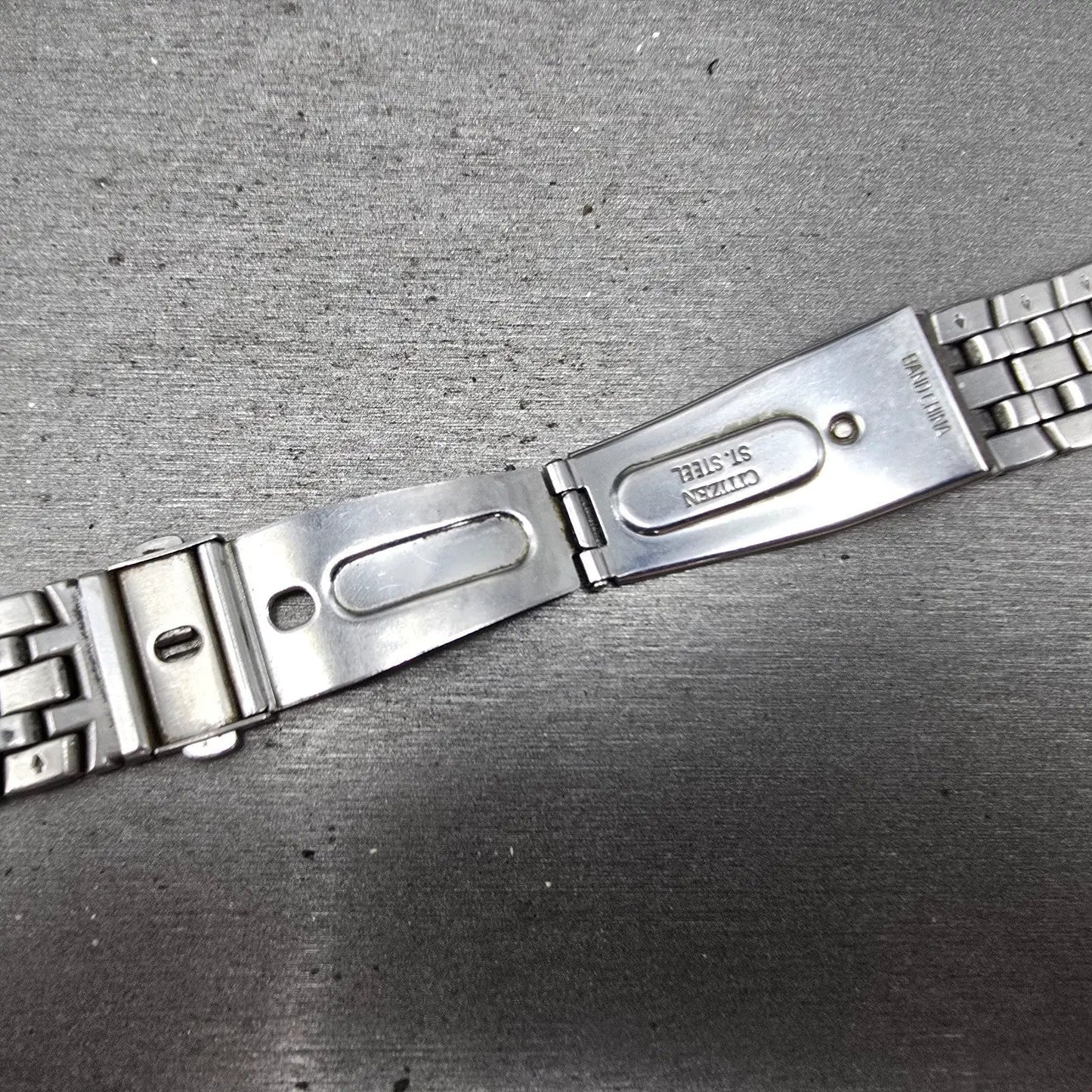 Citizen Bracelet 20mm Stainless Steel Two Tone Tri Folding Clasp VTG READ!!!!!!!14