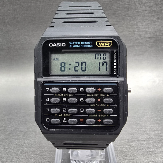 Casio CA-53W Calculator Watch Men 35mm Black Chronograph Alarm New Battery 3450
