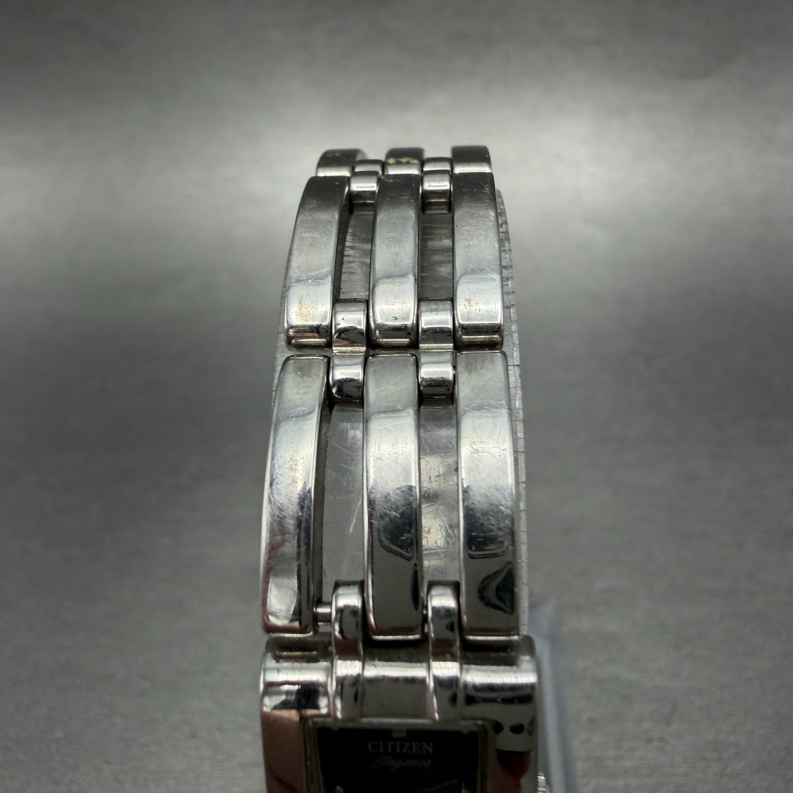 Citizen Elegance Tank Watch Women 15mm Black Dial Silver Tone 5421-H27759 NewBat4