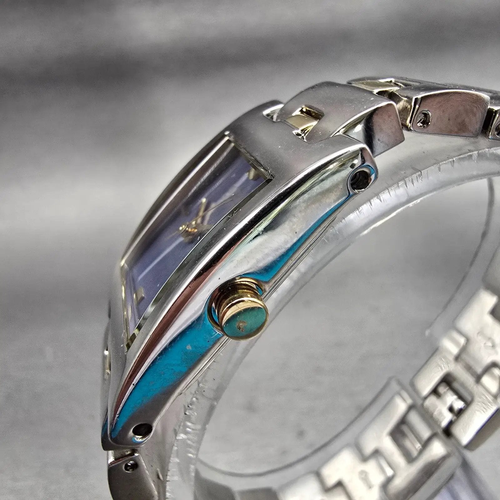 Citizen Watch Women 20mm Blue Dial Silver tone Rectangle 5930-S99051 New Battery2