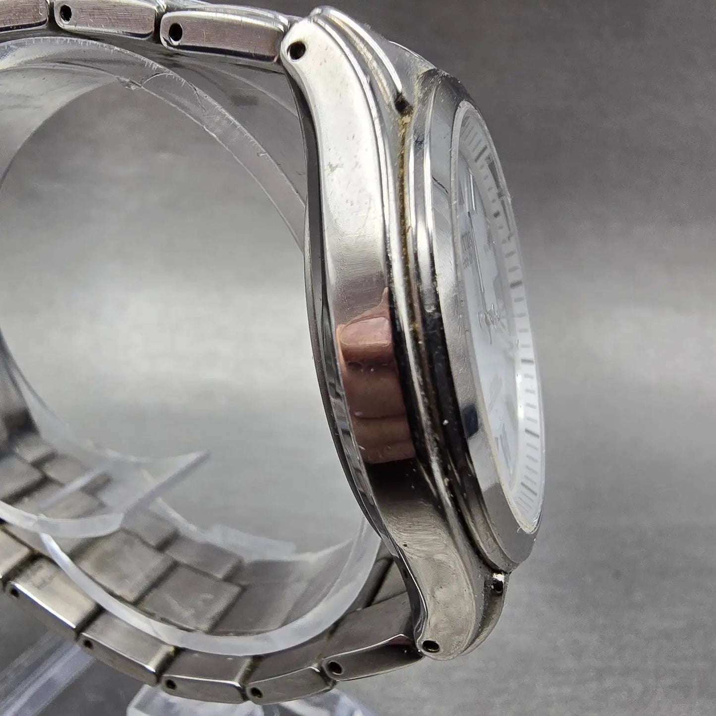 Citizen Eco-Drive Attesa Watch Men 38mm White Dial Titanium Atomic Date PARTS! P4