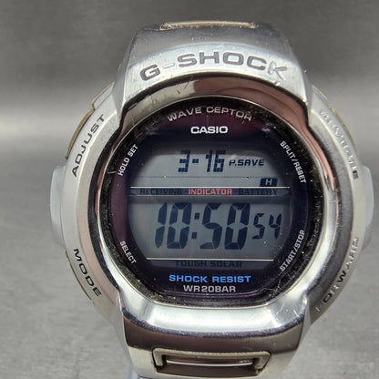 Casio G-Shock GW-600DJ Watch Men 45mm Gray Silver Solar Alarm Chronograph Runs0