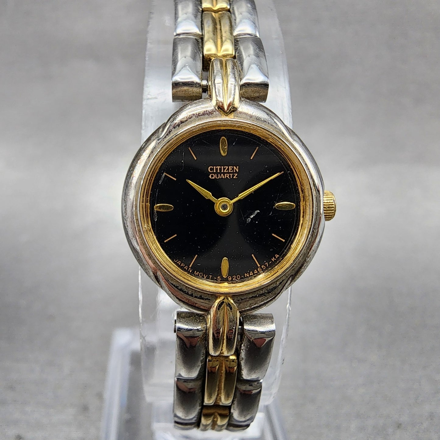 Citizen Watch Women 18mm Black Dial Two Tone Round 5920S49551 New Battery0
