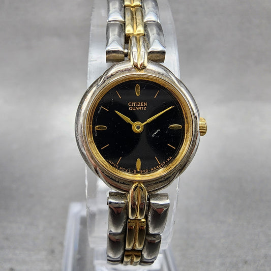 Citizen Watch Women 18mm Black Dial Two Tone Round 5920S49551 New Battery0