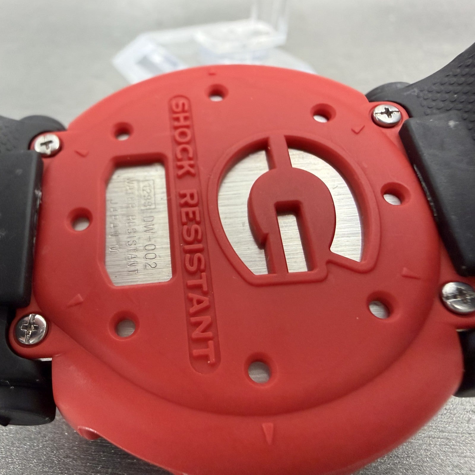 Casio GShock DW002 Watch Men 48mm Lucky Strike Digital Black Red New Battery9