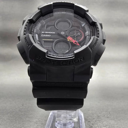 Casio G-Shock GA-140BMC Watch Men 51mm Black Dial Black Chrono Alarm New Battery5