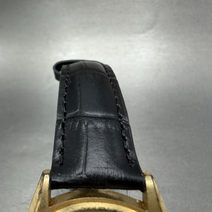 Seiko Watch Men 36mm Champagne Dial Gold Tone Round 7121-8000 New Battery GH34