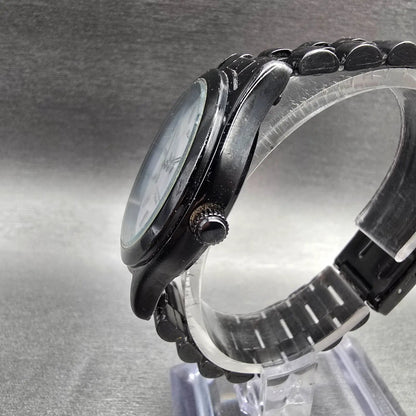 Seiko Alba Watch Men 34mm White Dial Black Tone Date Round 7N32-K004 New Battery2
