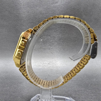 Casio World Time Watch Men 33mm Digital Gold Alarm Chronograph A500W New Battery6