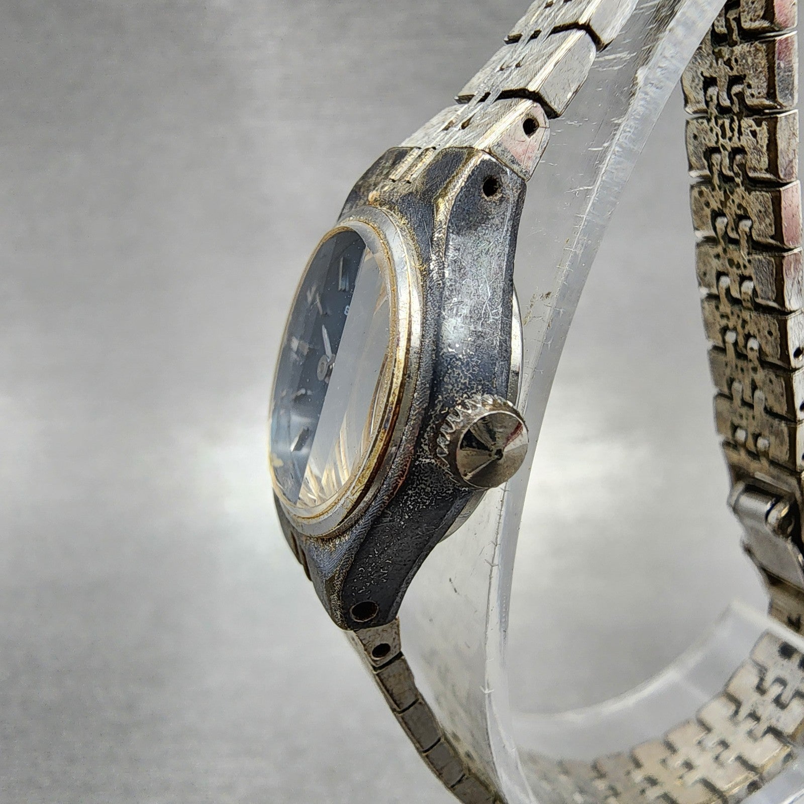 Seiko Watch Women 19mm Blue Dial Silver Tone Round 11200080 Manual Runs2