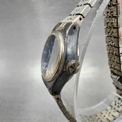 Seiko Watch Women 19mm Blue Dial Silver Tone Round 11200080 Manual Runs2