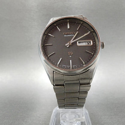 Seiko SQ Watch Men 35mm Gray Dial Steel Daydate Round 75468069 PARTS6