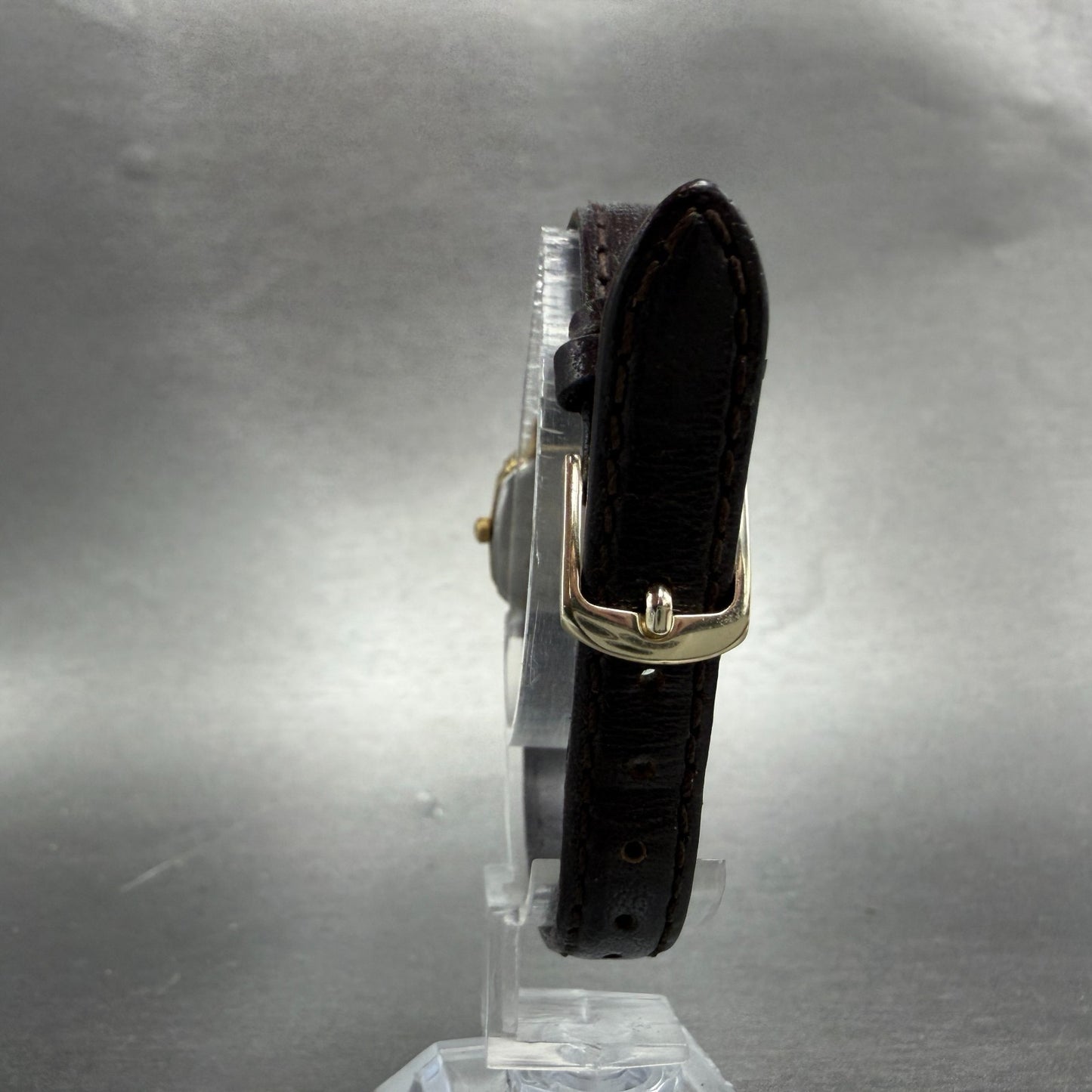 Seiko Watch Women 20mm Champagne Dial Gold Tone Square 7321-5070 New Battery 417